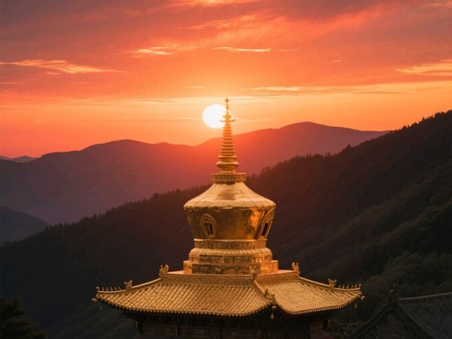 佛國秋色五台山，飛流直下的瀑布