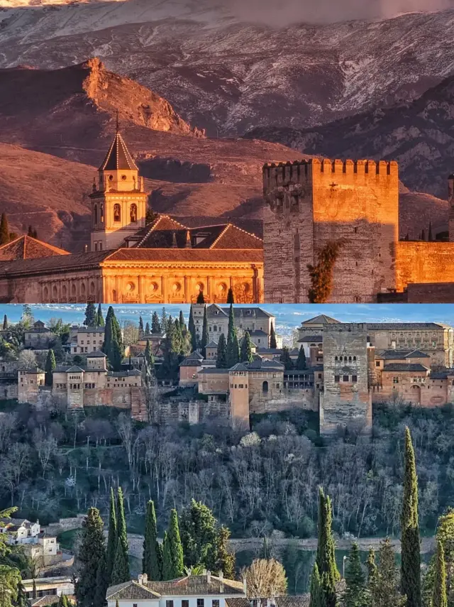 The Blood-Red Sunset on the Andalusian City Walls Hand Journal