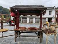 Sun-Drying Harvest Scenery in Jiangwan Ancient Town