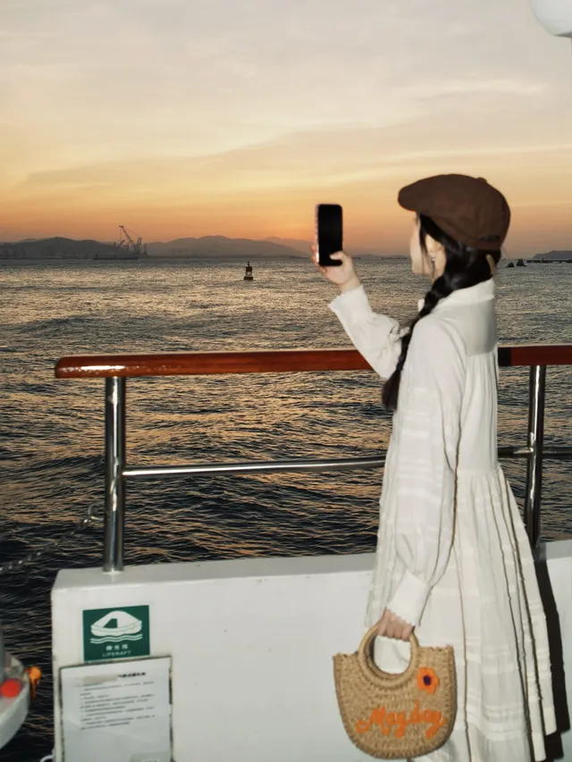 在廈門一定要把一場日落留給大海呀～