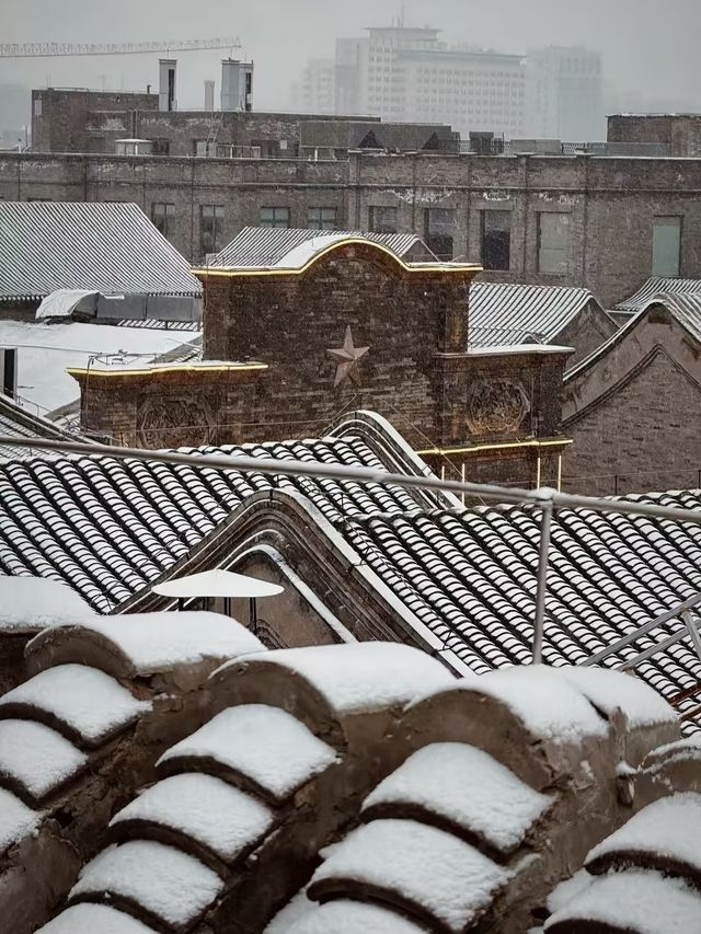 初雪輕吻北京,繪就靜謐詩意畫卷 初雪輕吻北京,繪就靜謐詩意畫卷