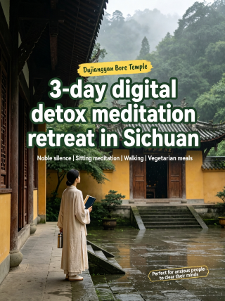 3-day offline meditation retreat | Escape to the remote mountains of Dujiangyan and take a break from inner turmoil