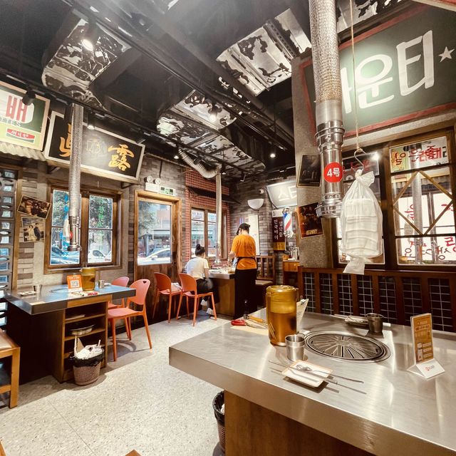 🐷80年代炭火烤肉🇰🇷@深圳街邊鐵桶韓國烤肉料理