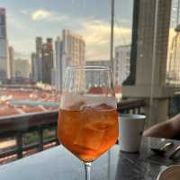 Dinner on the moon with sunset view