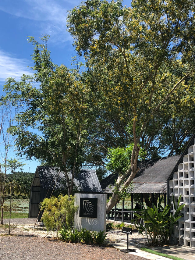 aesthetic cafe by the lake in sepang