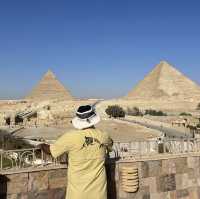 A hotel with a grand view of the ancient pyramids 