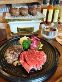 【北九州グルメ】目の前で自分で焼きながら食べられるハンバーグ