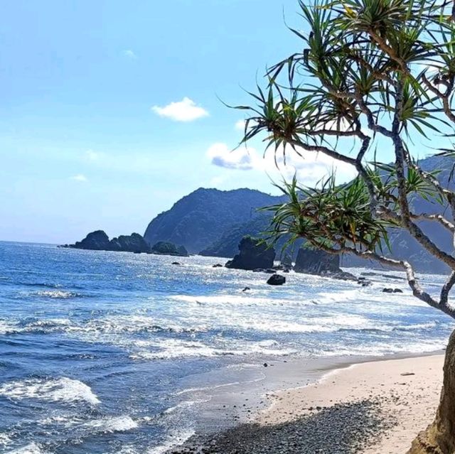 Title:papuma beach. Location:jember indonesia