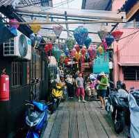 馬來西亞檳城喬治城著名標誌性景點:姓周橋Chew Jetty，拍照📸打卡好去處