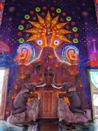 タイ🇹🇭アユタヤ💜パープル寺院　ワットクラークロン　魅力的でフォトジェニック‼