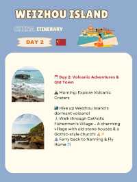 Weizhou Island itinerary 