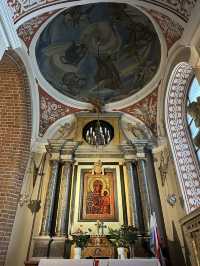 Cathedrals with blue onion cap in Poznan 