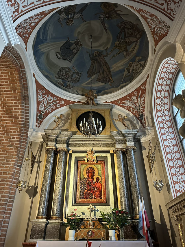 Cathedrals with blue onion cap in Poznan 