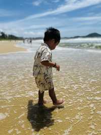 Happiness is… building sandcastles with my little ones.