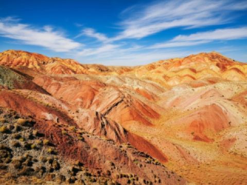 Rainbow hills of East Azerbaijan – natural layers of color