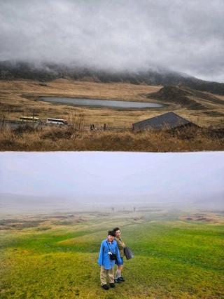 Kusasenri Fading into the Fog, a Surreal Moment.