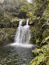 Crossing a waterfall 