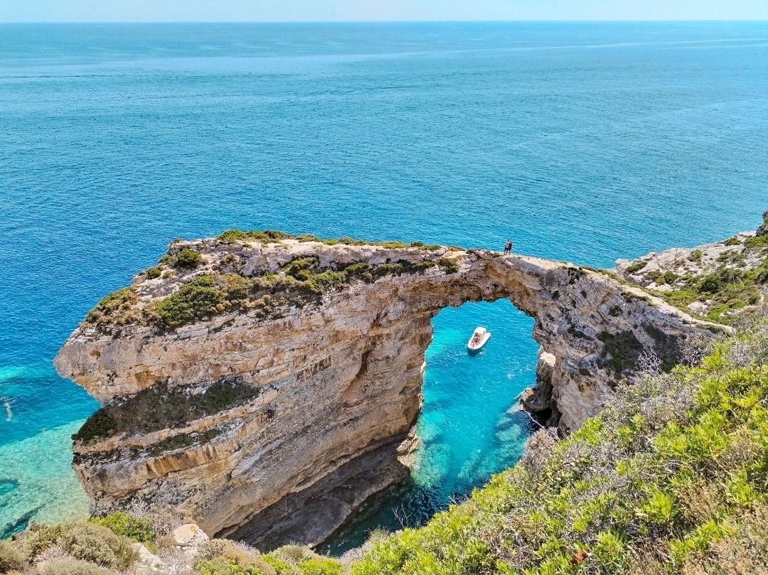 The Natural Tripitos Arch in Paxos