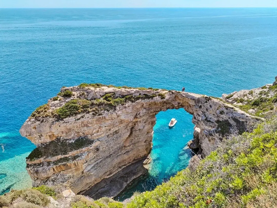 The Natural Tripitos Arch in Paxos