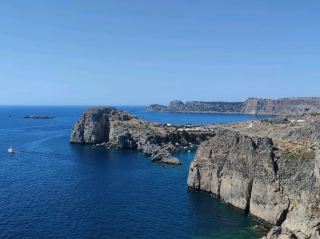 🇬🇷 🌅 Lindos Panoramic Viewpoint – Rhodes, Greece