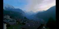 Swiss town of Wengen scenery