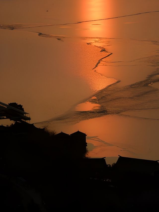 徐州雲龍湖的夕陽美景