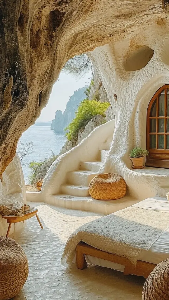 I am willing to stay in a sea view room in the Italian Capri Cliff Cave Hotel all day without going out