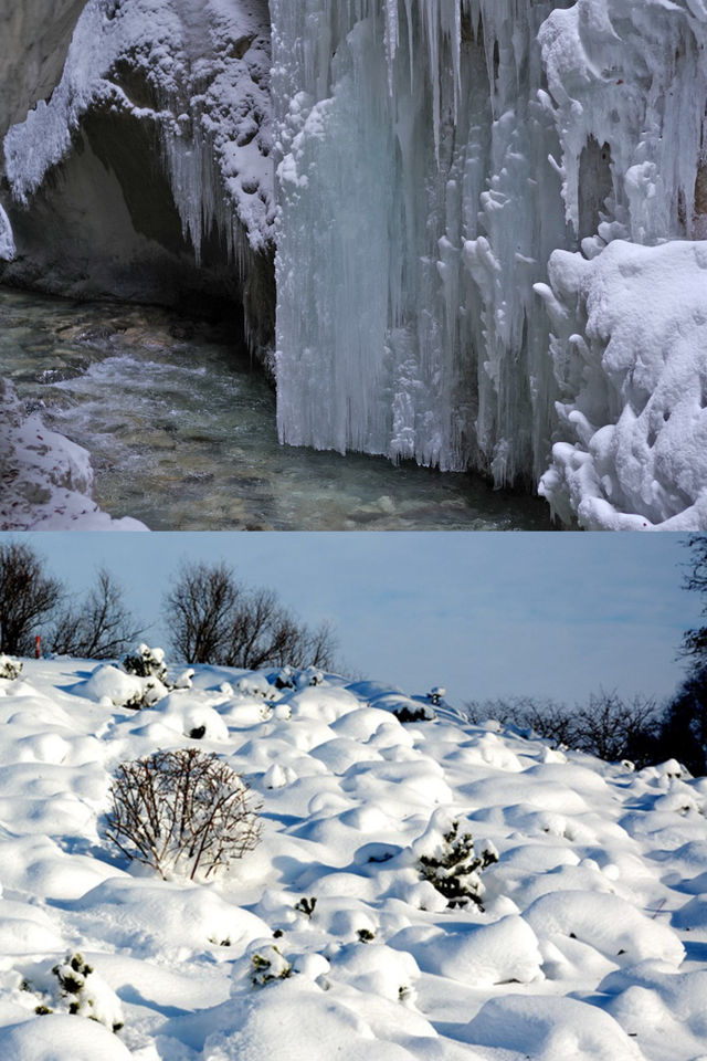 德國南部冰雪峽谷，冬天雪景美成仙境