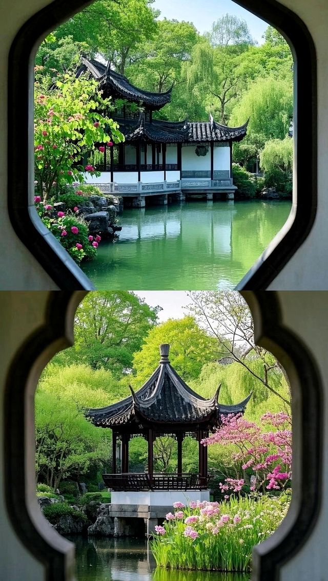 古風園林「窗納天地」清幽雅靜似江南