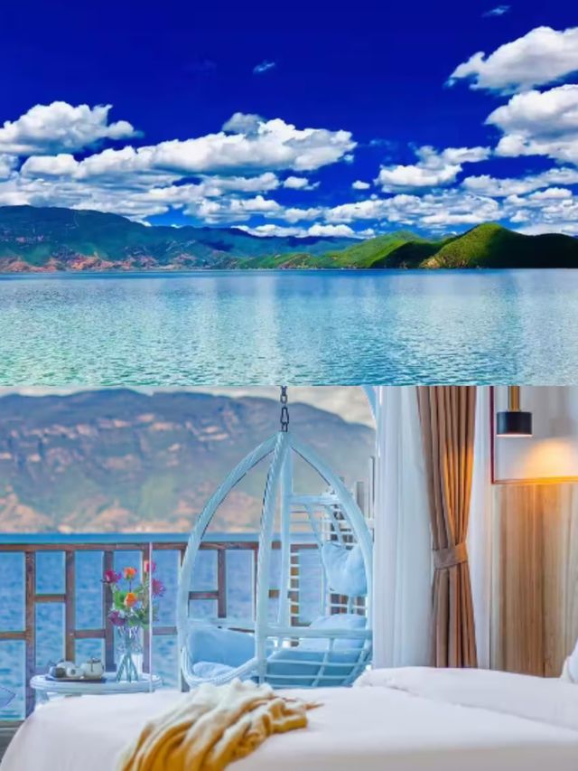 我搵到瀘沽湖神仙客棧！喺度開始你嘅治癒之旅，瞓住睇湖景