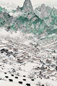 雪落「石匣子」,邂逅冬日扎尕那的中式寫意仙境