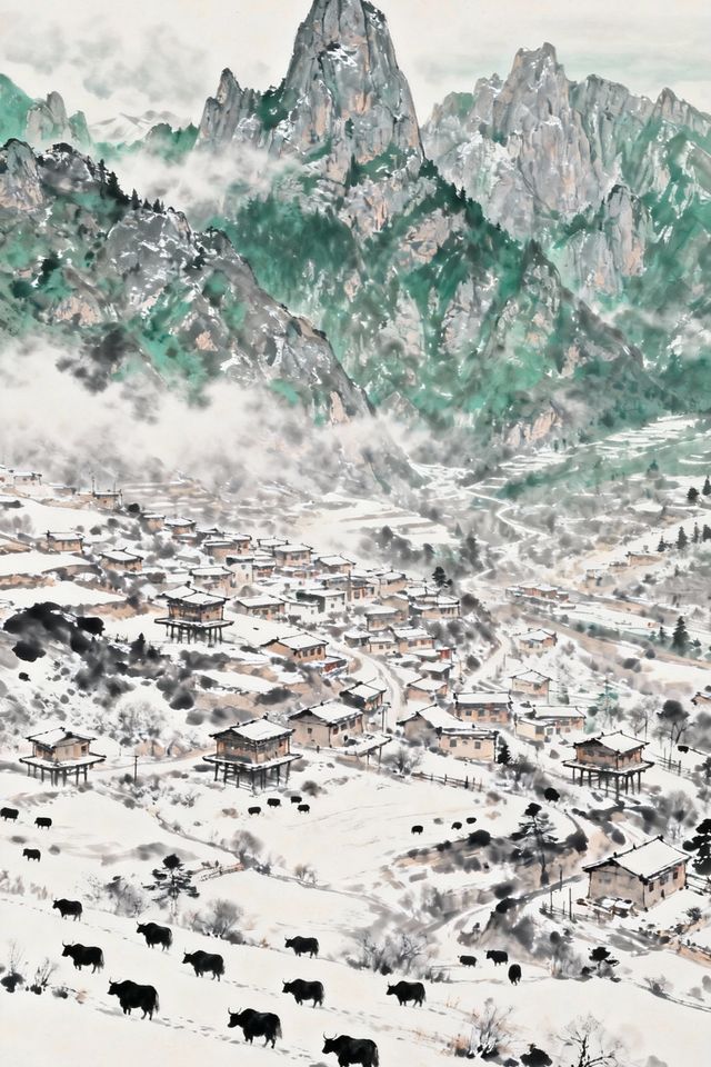 雪落「石匣子」,邂逅冬日扎尕那的中式寫意仙境 雪落「石匣子」,邂逅冬日扎尕那的中式寫意仙境