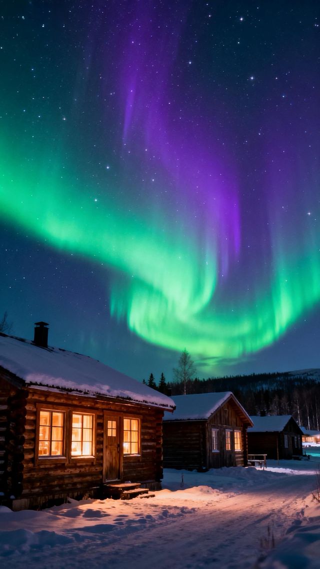 我在漠河看到了幻彩的極光！！