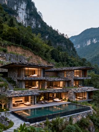Stayed at a wild luxury guesthouse by the Qingjiang River in Yichang, it was so healing. 