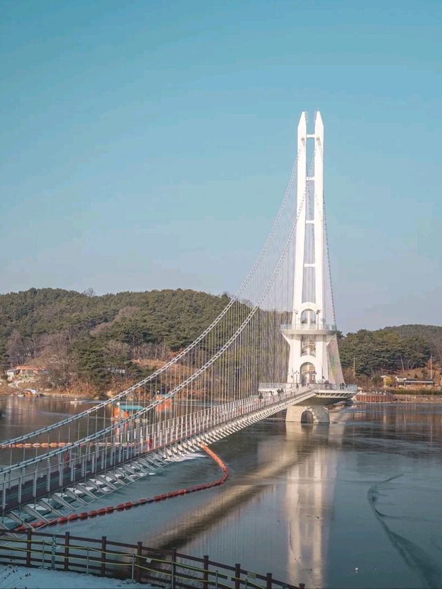 예산군 대표 관광지 "예당호 출렁다리"
