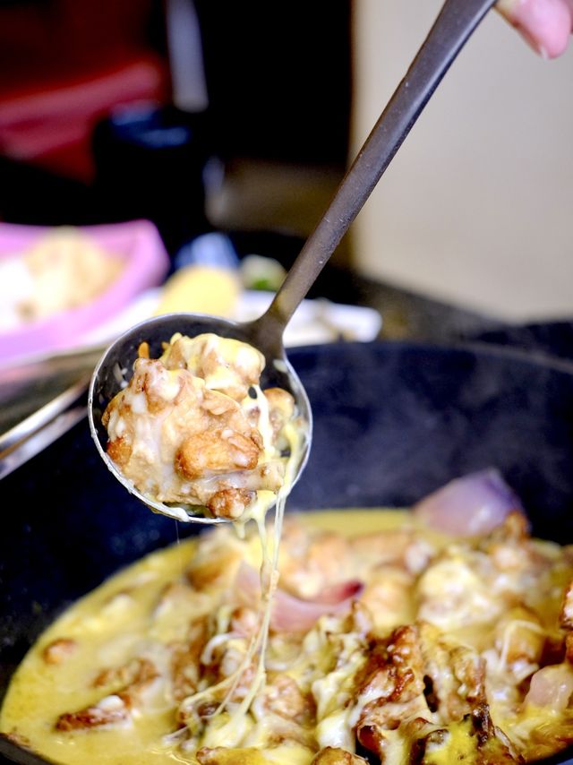 旺角｜午市無限時任飲任食創新拉絲芝士雞煲