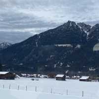 Garmisch PartenkirchenからZugspitzeまでの登山列車の車窓から