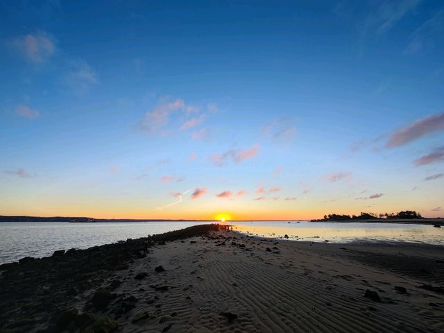 Historical Twilight: Sunset at Sandy Hook Beach Pier