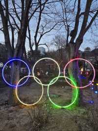 태백산 눈꽃축제가 열린 태백 황지연못🩵