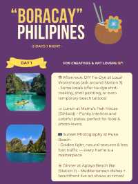 Boracay island itinerary 
