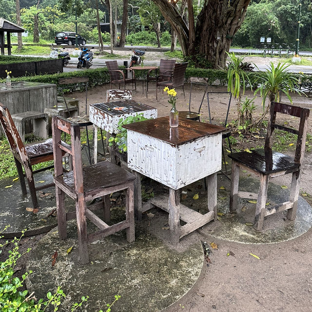 แอบหลบแดด มานั่งชิลที่ตาลนสวนนม 🍃
