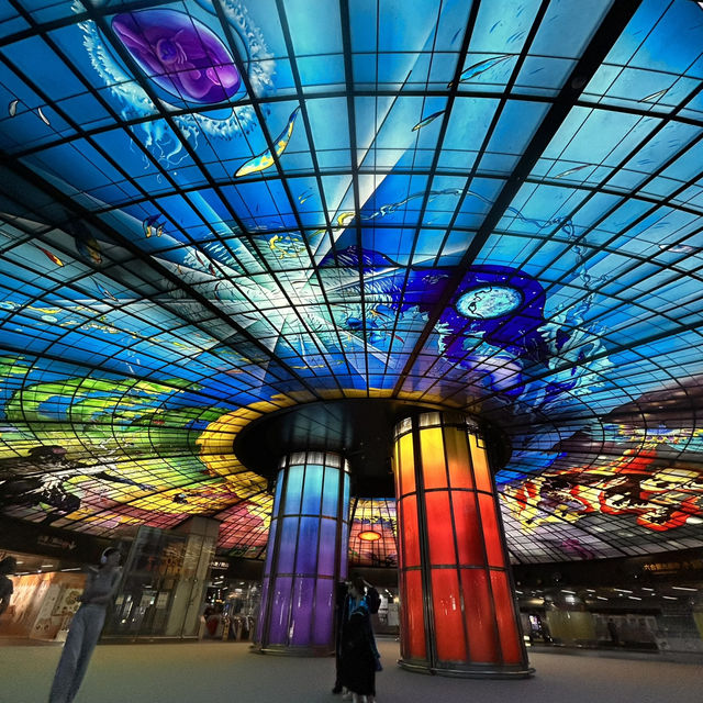 🌈✨ *Dome of Light (光之穹頂): The World’s Largest Glass Mosaic at Formosa Boulevard Station* 🚇🎨