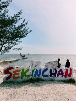 Shimmering Shores of Sekinchan at High Noon