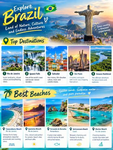 🇧🇷 Brazil: Where Tropical Dreams, Golden Beaches & Wild Adventures Come Alive! 🌴💚