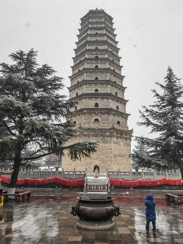 雨雪中遊法門寺