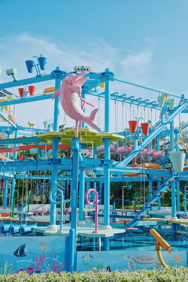 喺汕頭 同奶龍一齊玩海邊水上樂園真係好治癒