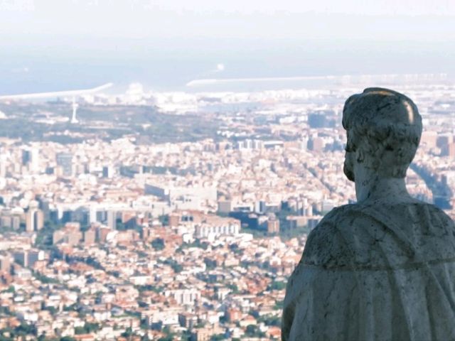 At the vantage point in Barcelona, take in the entire city and the sunset