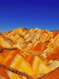 秋遊水墨丹霞,天然油畫