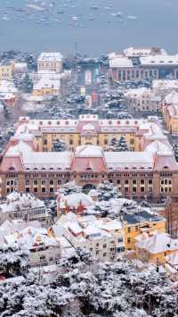 12.13下雪的青島瘋了