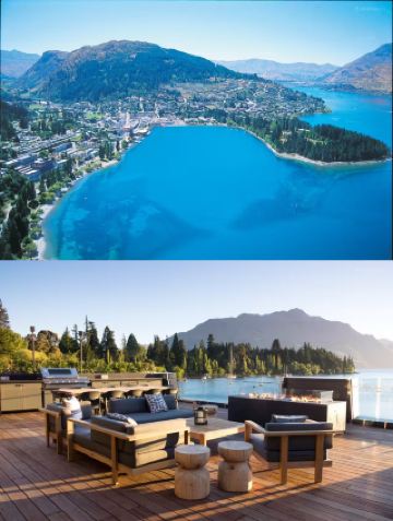 Nestled on the shores of Lake Wakatipu in Queenstown, your window offers stunning views of snow-capped mountains and the blue lake.